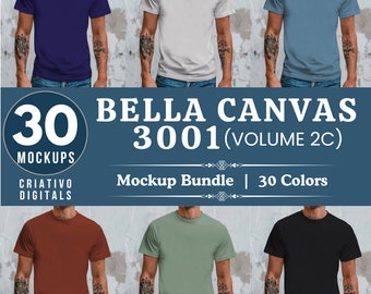 Bella Canvas 3001 Mockup Bundle, 3001 Tshirts Bundle, Bella Canvas Model Mockup Whole Section Bundle, Lifestyle Mockups, Trendy Shirt Mocks