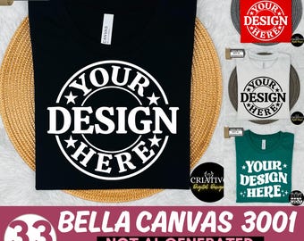 Bella Canvas 3001 Mockup Bundle, 3001 Tshirts Bundle, Bella Canvas Model Mockup Bundle, Lifestyle Mockups, Trendy Shirt Mocks