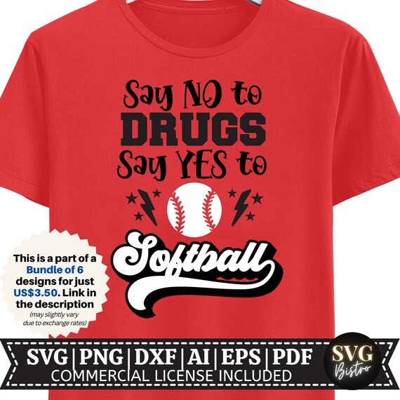 Yes to Softball SVG Red Ribbon Week SVG No to Drugs SVG Etsy