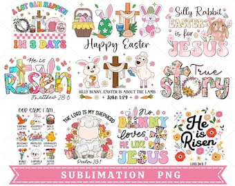 Christian Easter Sublimation PNG, Christian Easter PNG, Retro Easter png, Easter Bunny png, Kids Shirt School Shirt, Sublimation Download