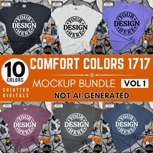 Comfort Colors 1717 Tshirt Halloween Mockup Bundle | CC 1717 T-Shirt Mock-up Bundle | Echtes Modell | Spaß Trendy gruseliges Herbst-Halloween-Shirt