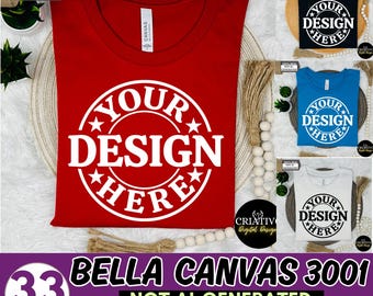 Bella Canvas 3001 Mockup Bundle, 3001 Tshirts Bundle, Bella Canvas Model Mockup Bundle, Lifestyle Mockups, Trendy Shirt Mocks