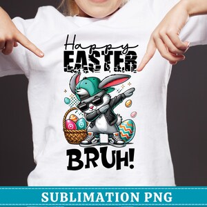 Feliz Páscoa Bruh PNG, Retro Bunny Dabbing Png, Crianças Páscoa Png, Meninos Páscoa Png, Feliz Páscoa Png, Engraçado Páscoa Camisa Design Png