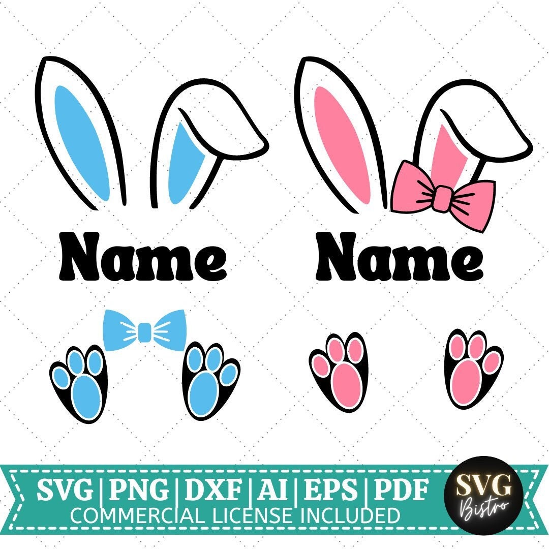 Easter Name Frame SVG | Happy Easter SVG | Matching Shirt Svg | Easter ...