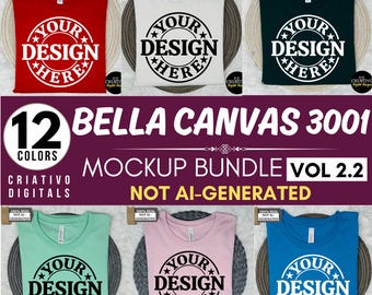Bella Canvas 3001 Mockup Bundle, 3001 Tshirts Bundle, Bella Canvas Model Mockup Bundle, Lifestyle Mockups, Trendy Shirt Mocks