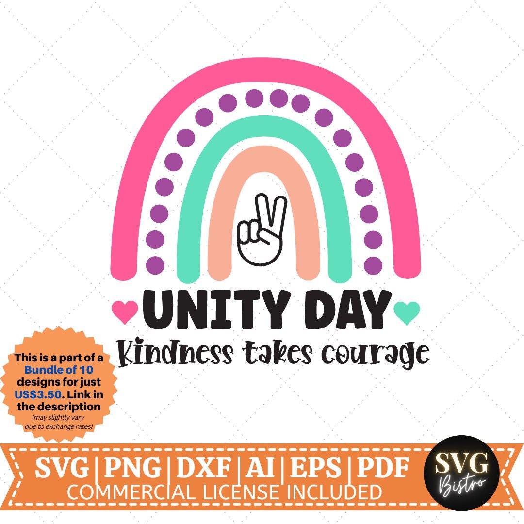 Unity Day SVG Anti Bullying SVG Unity Day Shirt SVG Stop Bullying Svg