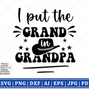 Abuelo SVG, Abuelo SVG, Papá SVG, Día del padre svg, Papá svg, Mejor papá svg, Papa svg, Paternidad, Cortar archivos para Cricut, Sublimación