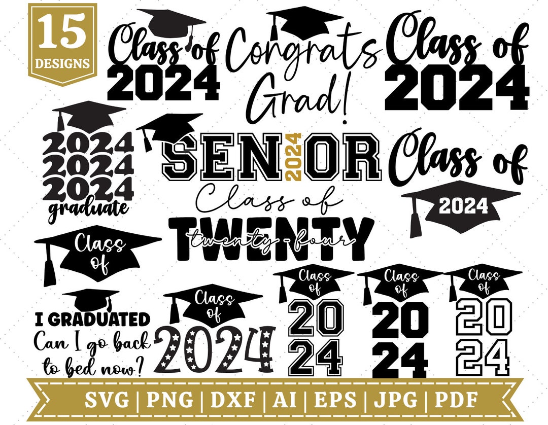 Graduation Senior SVG Bundle | Class of 2024 SVG | Senior 2024 SVG ...