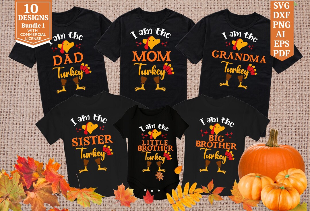 Thanksgiving Family Shirt SVG Bundle | Thanksgiving SVG | Thanksgiving ...