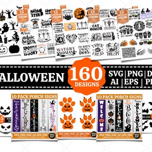 Halloween Mega SVG Bundle | Halloween Quotes SVG | Halloween Designs | Halloween Shirts svg | Cut Files for Cricut, Sublimation