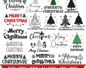 Kerst Svg, Merry Christmas Svg, kerstversieringen svg, winter svg, kerst gezegde Svg, Merry Christmas tekst Svg, Cricut & silhouet