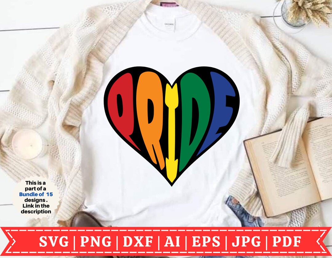 Pride Heart SVG | Gay Pride SVG | LGBTQIA Svg | Proud Ally Svg | Gay ...
