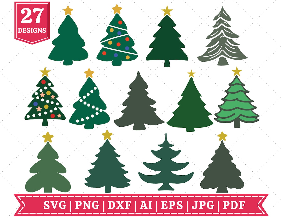 Christmas Tree SVG Bundle | Christmas Decor SVG Bundle | Cricut Cut ...