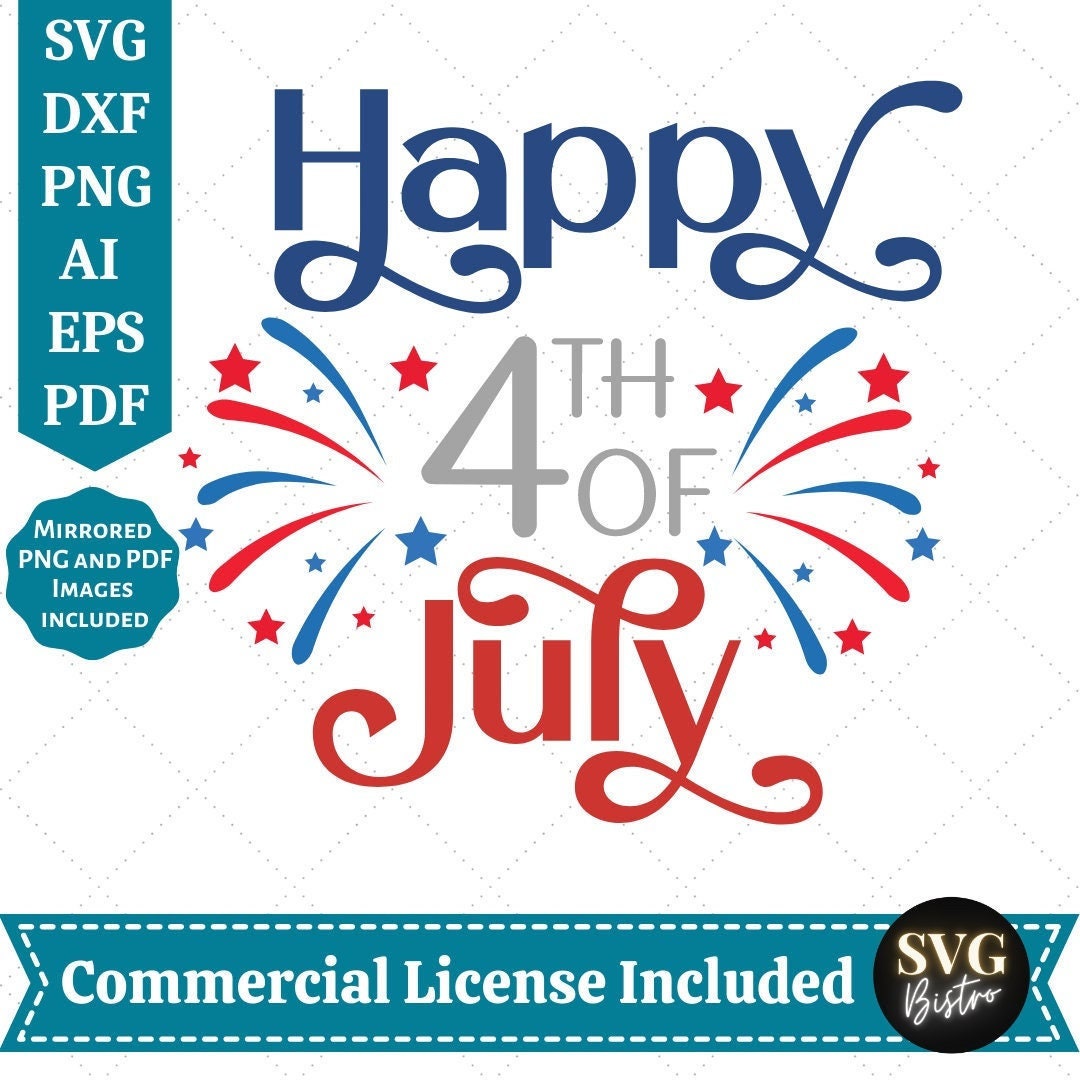 Happy Fourth of July SVG | 4th of July SVG | America Svg | USA Flag ...