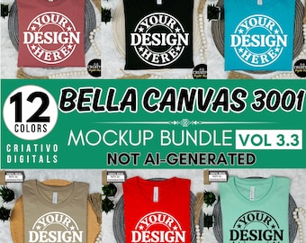Bella Canvas 3001 Mockup Bundle, 3001 Tshirts Bundle, Bella Canvas Model Mockup Bundle, Lifestyle Mockups, Trendy Shirt Mocks