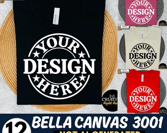 Bella Canvas 3001 Mockup Bundle, 3001 Tshirts Bundle, Bella Canvas Model Mockup Bundle, Lifestyle Mockups, Trendy Shirt Mocks