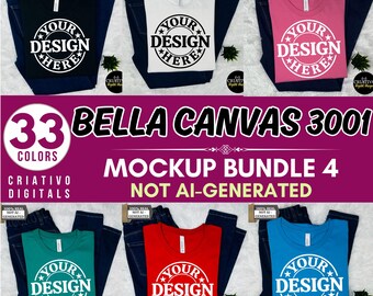 Bella Canvas 3001 Mockup Bundle, 3001 Tshirts Bundle, Bella Canvas Model Mockup Bundle, Lifestyle Mockups, Trendy Shirt Mocks