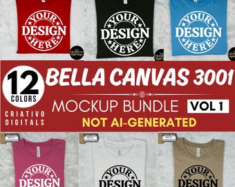 Bella Canvas 3001 Mockup Bundle, 3001 Tshirts Bundle, Bella Canvas Model Mockup Bundle, Lifestyle Mockups, Trendy Shirt Mocks