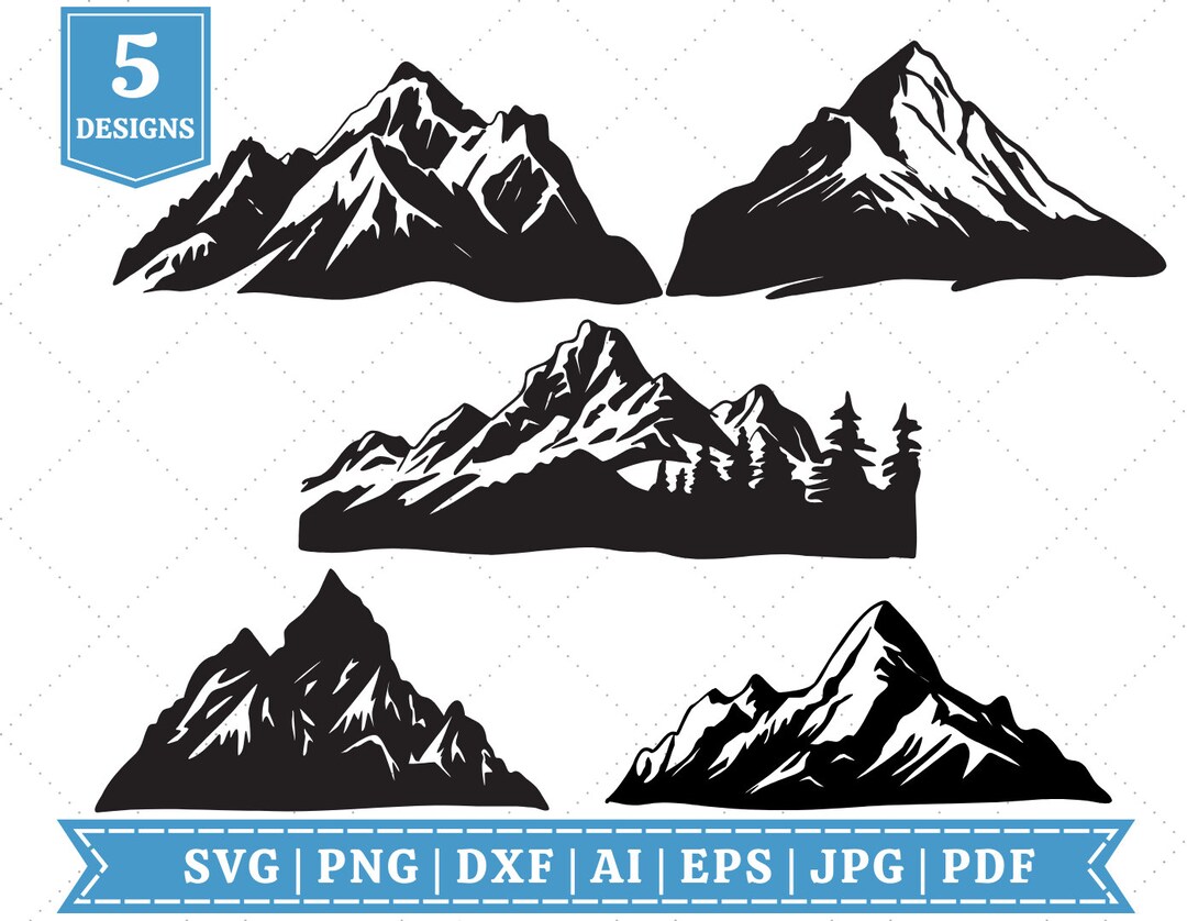 Mountain SVG Bundle | Mountain Silhouette SVG Bundle | Cricut Cut File ...