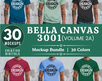 Bella Canvas 3001 Mockup Bundle, 3001 Tshirts Bundle, Bella Canvas Model Mockup Whole Section Bundle, Lifestyle Mockups, Trendy Shirt Mocks