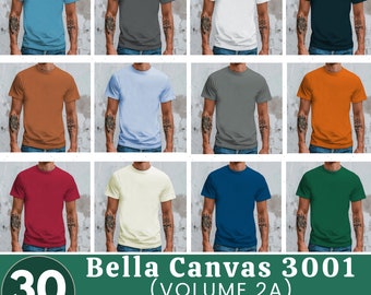 Bella Canvas 3001 Mockup Bundle, 3001 Tshirts Bundle, Bella Canvas Model Mockup Whole Section Bundle, Lifestyle Mockups, Trendy Shirt Mocks