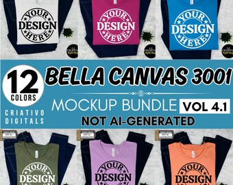 Bella Canvas 3001 Mockup Bundle, 3001 Tshirts Bundle, Bella Canvas Model Mockup Bundle, Lifestyle Mockups, Trendy Shirt Mocks