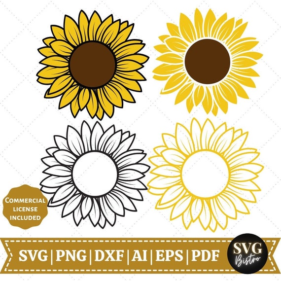 Layered Sunflower SVG Sunflower SVG Flower Svg Cut Files - Etsy