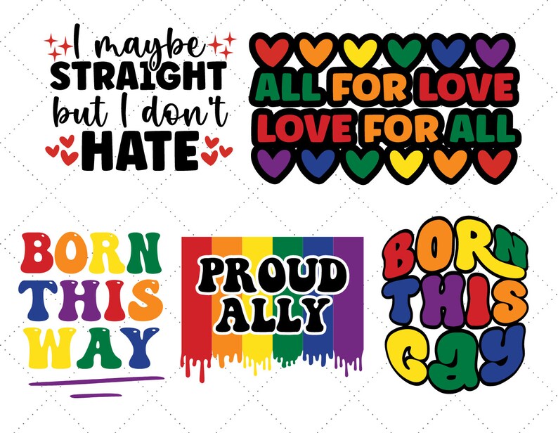 Gay Pride SVG Bundle, LGBTQIA Svg Bundle, Proud Ally Svg, Gay Pride Svg ...