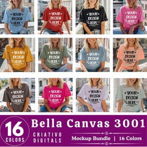 Bella Canvas 3001 モックアップ バンドル、3001 T シャツ バンドル、Bella Canvas モデル モックアップ セクション全体バンドル、ライフスタイル モックアップ、トレンディ シャツ モックアップ