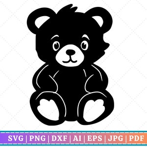 Teddy Bear SVG | Teddy Bear Silhouette |  Bear clipart | Baby SVG | Cut Files for Cricut