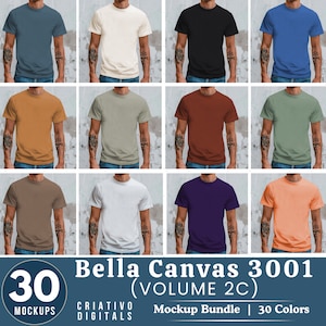 Bella Canvas 3001 モックアップ バンドル、3001 T シャツ バンドル、Bella Canvas モデル モックアップ セクション全体バンドル、ライフスタイル モックアップ、トレンディ シャツ モックアップ