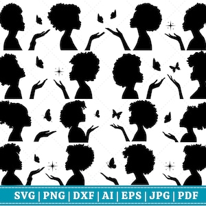 Black Girl Magic SVG Bundle, Black woman SVG, Boss Lady Svg, Black Lives Matter, Afro Lady Woman, Diva, Tshirt, Cut File Cricut, Silhouette