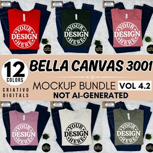 Bella Canvas 3001 モックアップ バンドル、3001 T シャツ バンドル、Bella Canvas モデル モックアップ バンドル、ライフスタイル モックアップ、トレンディなシャツ モックアップ
