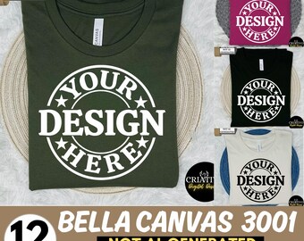 Bella Canvas 3001 Mockup Bundle, 3001 Tshirts Bundle, Bella Canvas Model Mockup Bundle, Lifestyle Mockups, Trendy Shirt Mocks
