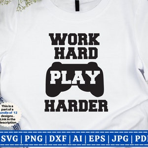もっと頑張ろう SVG | 面白いゲーマー SVG | ゲーマー svg | ビデオゲーム svg | 男の子シャツ svg | ゲームコントローラー | ゲーマーシャツ|カットファイル Cricut | シルエット