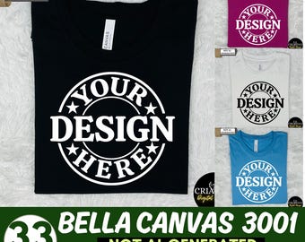 Bella Canvas 3001 Mockup Bundle, 3001 Tshirts Bundle, Bella Canvas Model Mockup Bundle, Lifestyle Mockups, Trendy Shirt Mocks