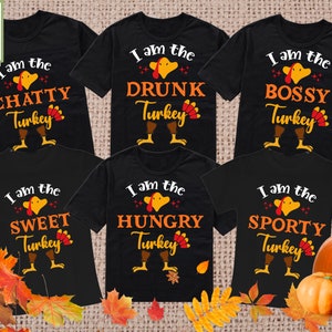 Thanksgiving-Familien-Shirt SVG-Bundle | Erntedank SVG | Erntedank-Shirt SVG | Freunde geben svg | Herbst | Cricut Cut-Datei | Sublimation