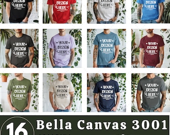 Bella Canvas 3001 Mockup Bundle, 3001 Tshirts Bundle, Bella Canvas Model Mockup Whole Section Bundle, Lifestyle Mockups, Trendy Shirt Mocks