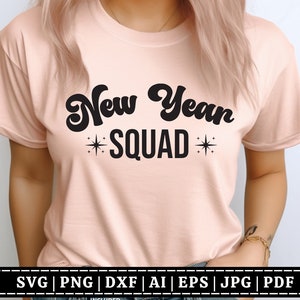 Nouvel an 2024 SVG | Rétro groovy SVG | Bonne année 2024 SVG | Citation du Nouvel An | Chemise Nouvel An | Fichier de coupe Cricut | Fichier de sublimation