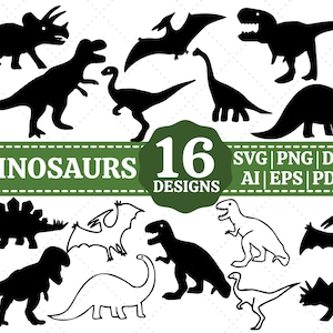 Dinosaur Doodle SVG Bundle | Dinosaur Outline SVG | Dinosaur Coloring SVG, Dinosaur svg | Dinosaur Clipart | Cut Files Cricut | Sublimation