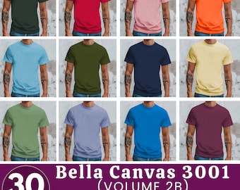 Bella Canvas 3001 Mockup Bundle, 3001 Tshirts Bundle, Bella Canvas Model Mockup Whole Section Bundle, Lifestyle Mockups, Trendy Shirt Mocks
