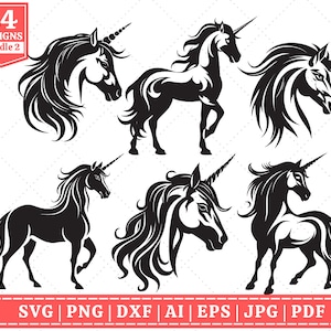 Einhorn SVG Bundle | Einhorn Silhouette SVG | Einhorn SVG | Einhorn-Liebhaber svg | Einhorn Designs svg | Reiter svg | Cricut-Schnitt-Datei