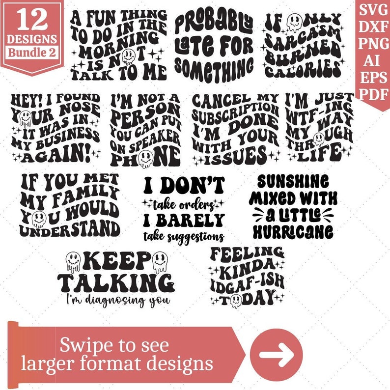 Retro Sarcastic SVG Bundle | Sarcastic SVG Bundle | Funny SVG | Mean ...