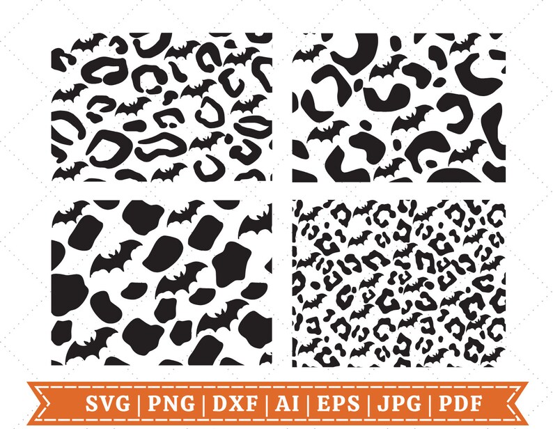 Leopard Halloween SVG | Bats SVG | Pattern SVG | Halloween Shirt ...