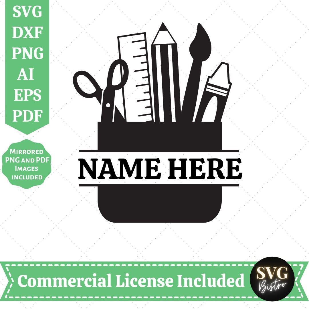 School Supplies Monogram SVG |teacher Quotes SVG | Teacher Shirt SVG ...