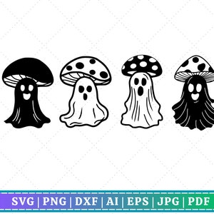 Geist Pilz SVG | Pilz SVG | Geist SVG | Halloween Shirt | Unheimliche Jahreszeit | Kürbis svg | Cricut Datei | Sublimationsdateien