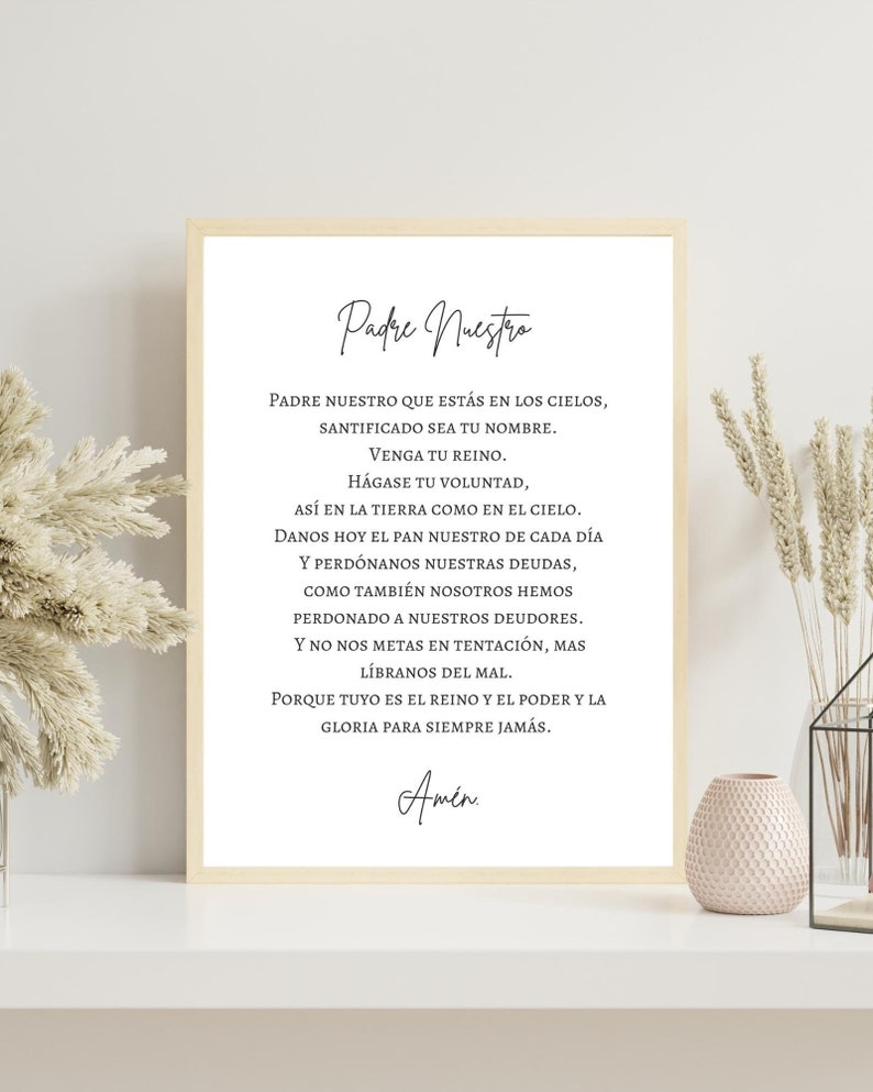 Padre Nuestro Spanish Bible Verse Printable, Matthew, Verso De La