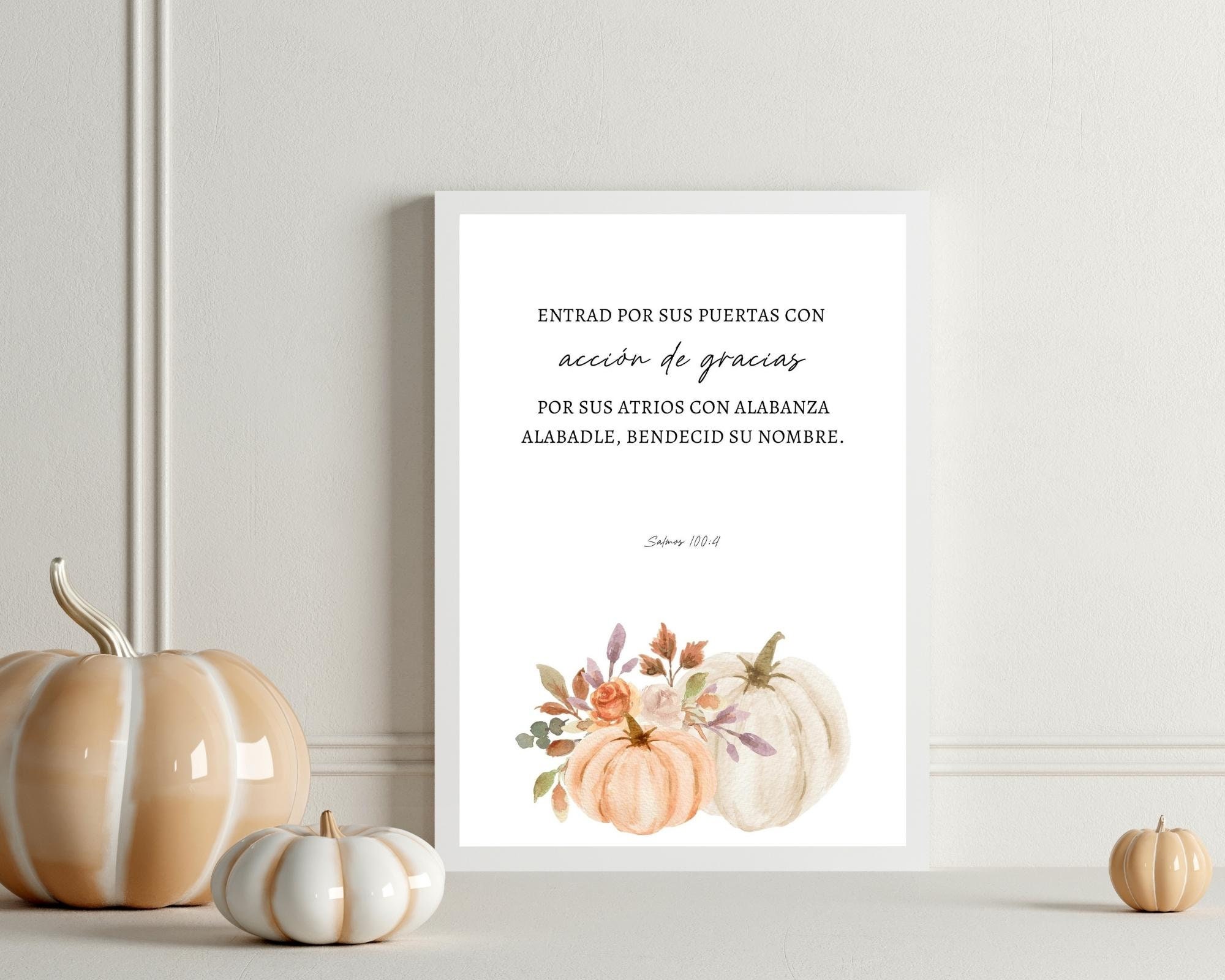 Salmos 100:4 Entrad Por Sus Puertas Con Acción De Gracias - Etsy