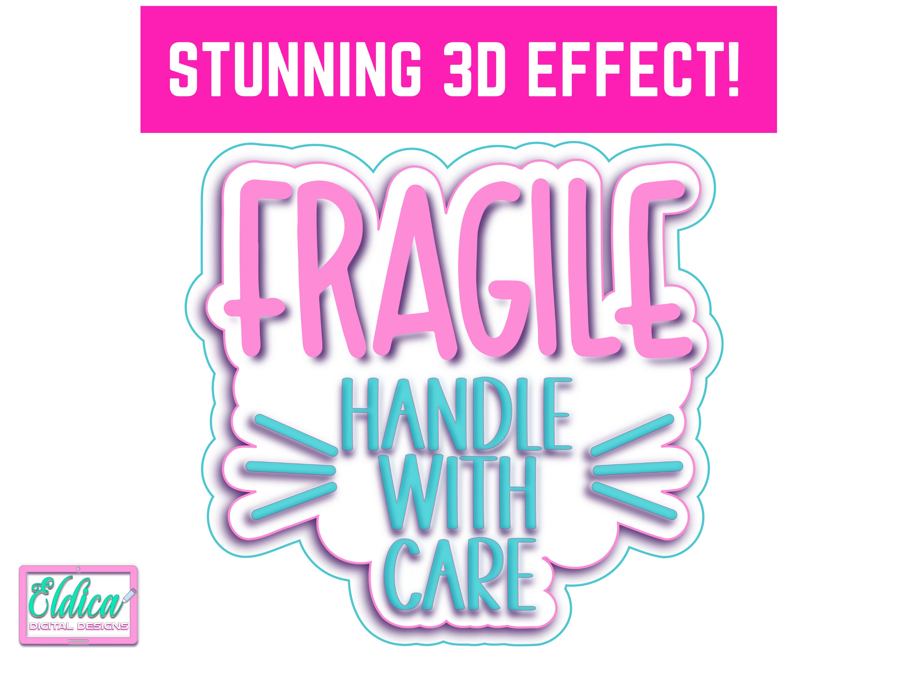 Fragile Handle With Care PNG Printable Stickers for Small - Etsy Ireland