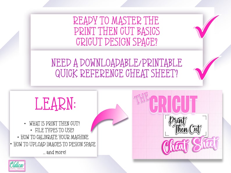 Cricut Print Then Cut Cheat Sheet Cricut Print Then Cut Etsy